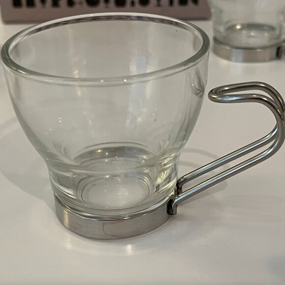 Bormioli Rocco Italy Set of Four OSLO 3.5 Ounce Glass Espresso Cups New in Box - Picture 2 of 7